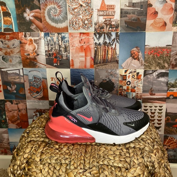 Nike Shoes - Nike Air Max 270 in Grey / Hyper Pink Women’s Youth Size 6.5